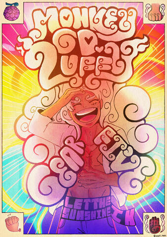 Gear 5 Luffy, Age of Aquariaus/Let the Sunshine In (Rock the Boat Zine, July 2023)